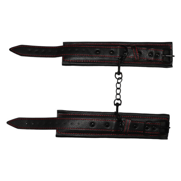 Black Genuine Leather Cuffs - Image 8