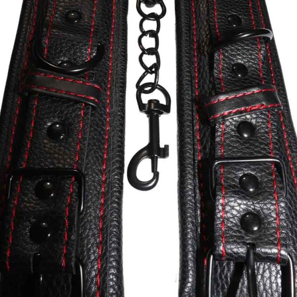 Black Genuine Leather Cuffs - Image 5