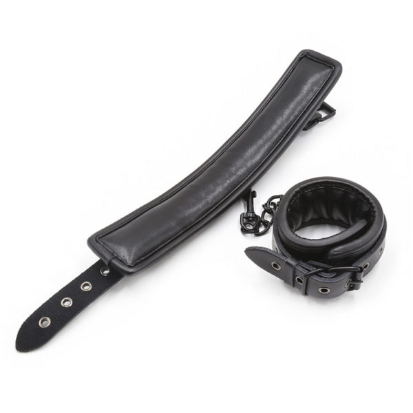 Blackout Padded Leather Cuffs - Image 3
