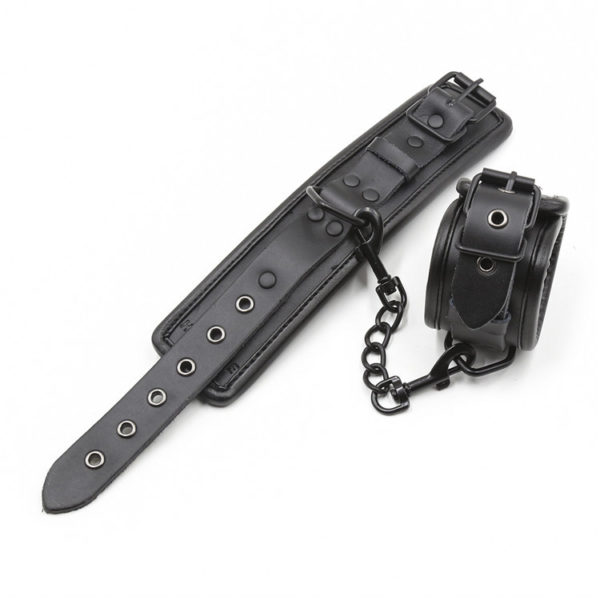Blackout Padded Leather Cuffs - Image 4