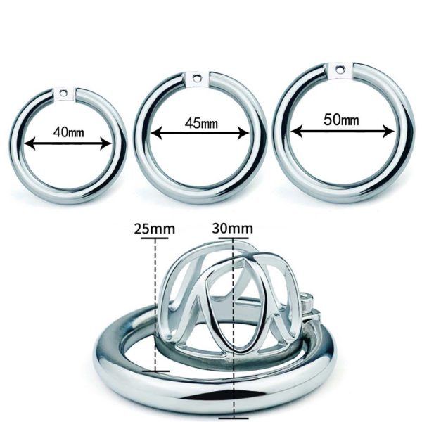 Steel Tiny Chastity Cage (teaser with screw lock) - Image 5