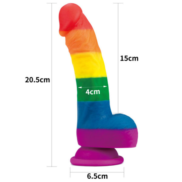 8″ Rainbow Dildo - Image 2