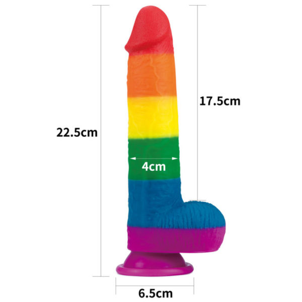9″ Rainbow Dildo - Image 2