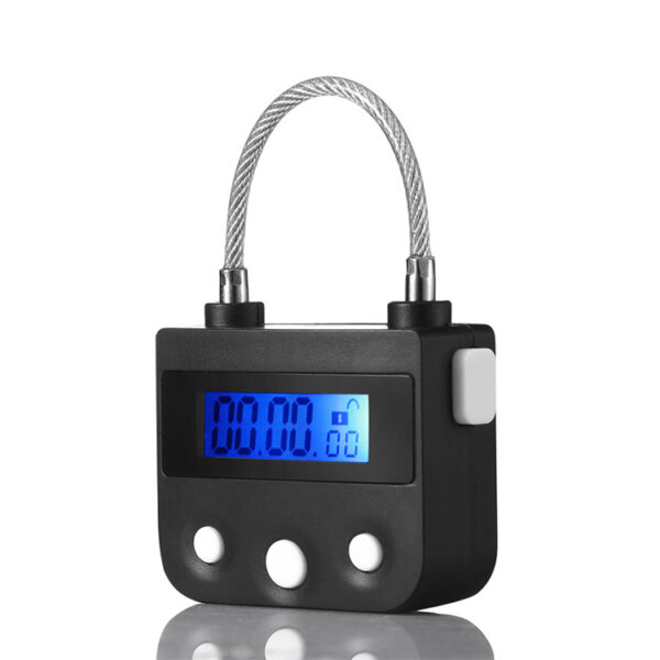 a chastity lock with digital timer for self chastity