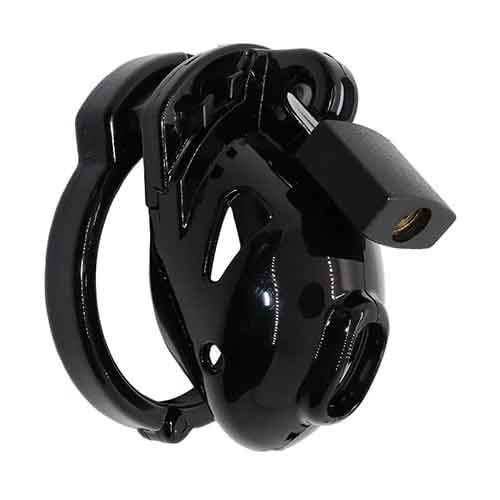 a black the vice micro chastity cage for chastity shrinking
