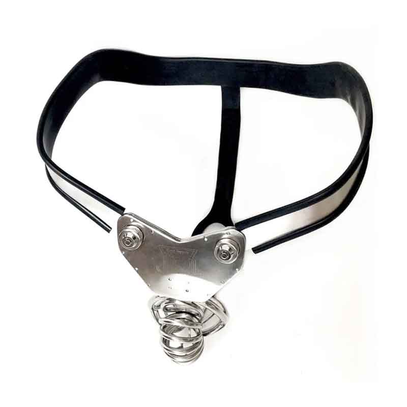 a full waist chastity belt in steel