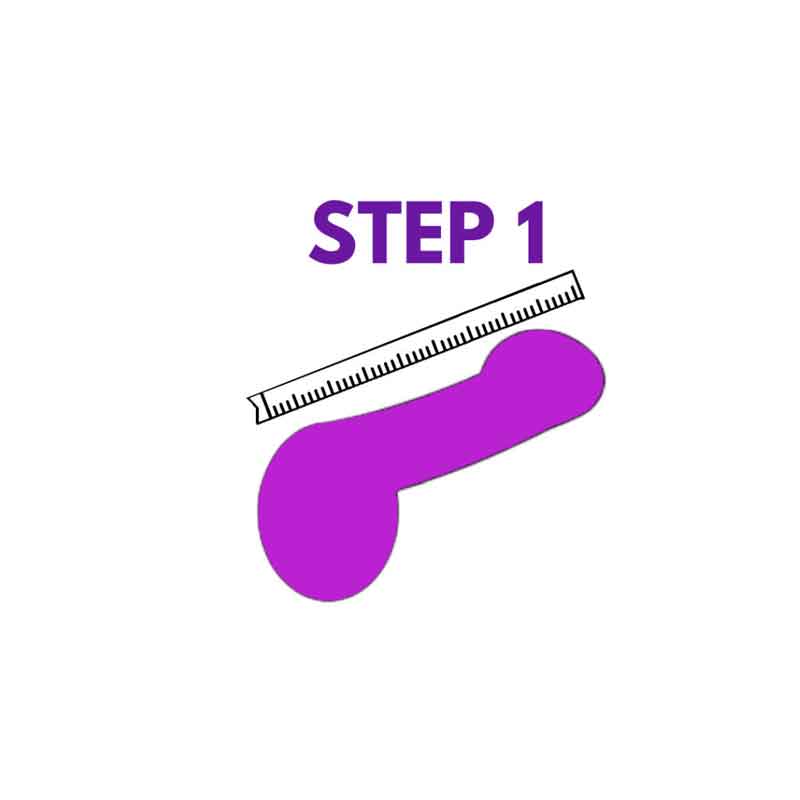 step 1 in measuring chastity cage sizing is measuring the lenght