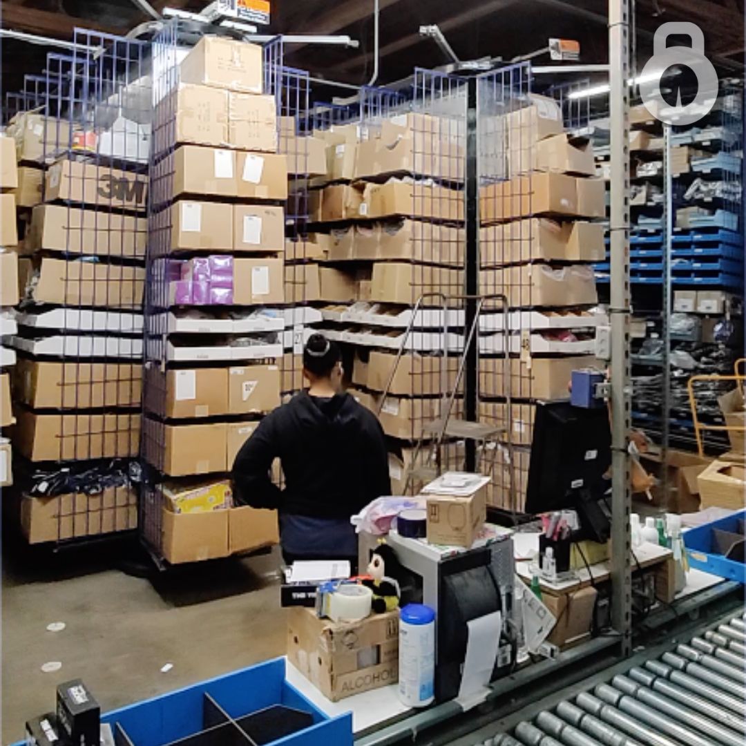 locked in lust warehouse photo photo showing racks of various products in the warehouse